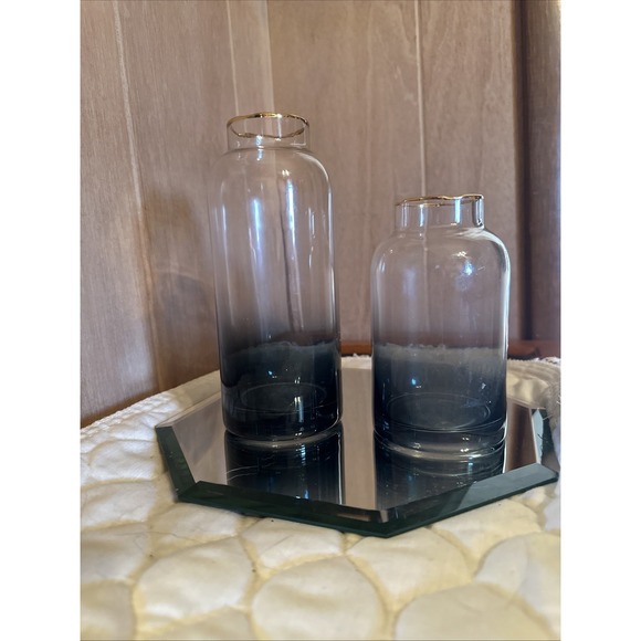 The Unbranded Brand Other - Potion Radiant Faded Blue And Clear Vases